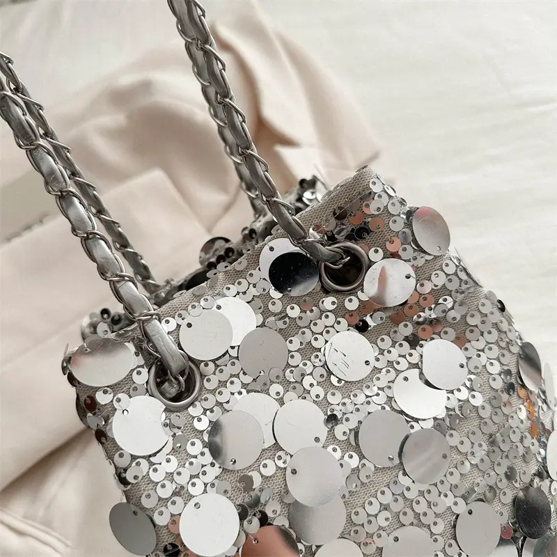 Silver Sequined Niche Bag for Women 2024 - Image 5