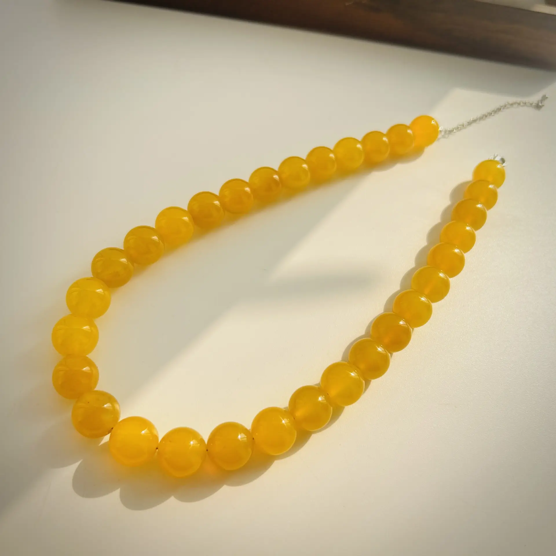 Natural Yellow Agate Rosary Necklace for Women - Image 4