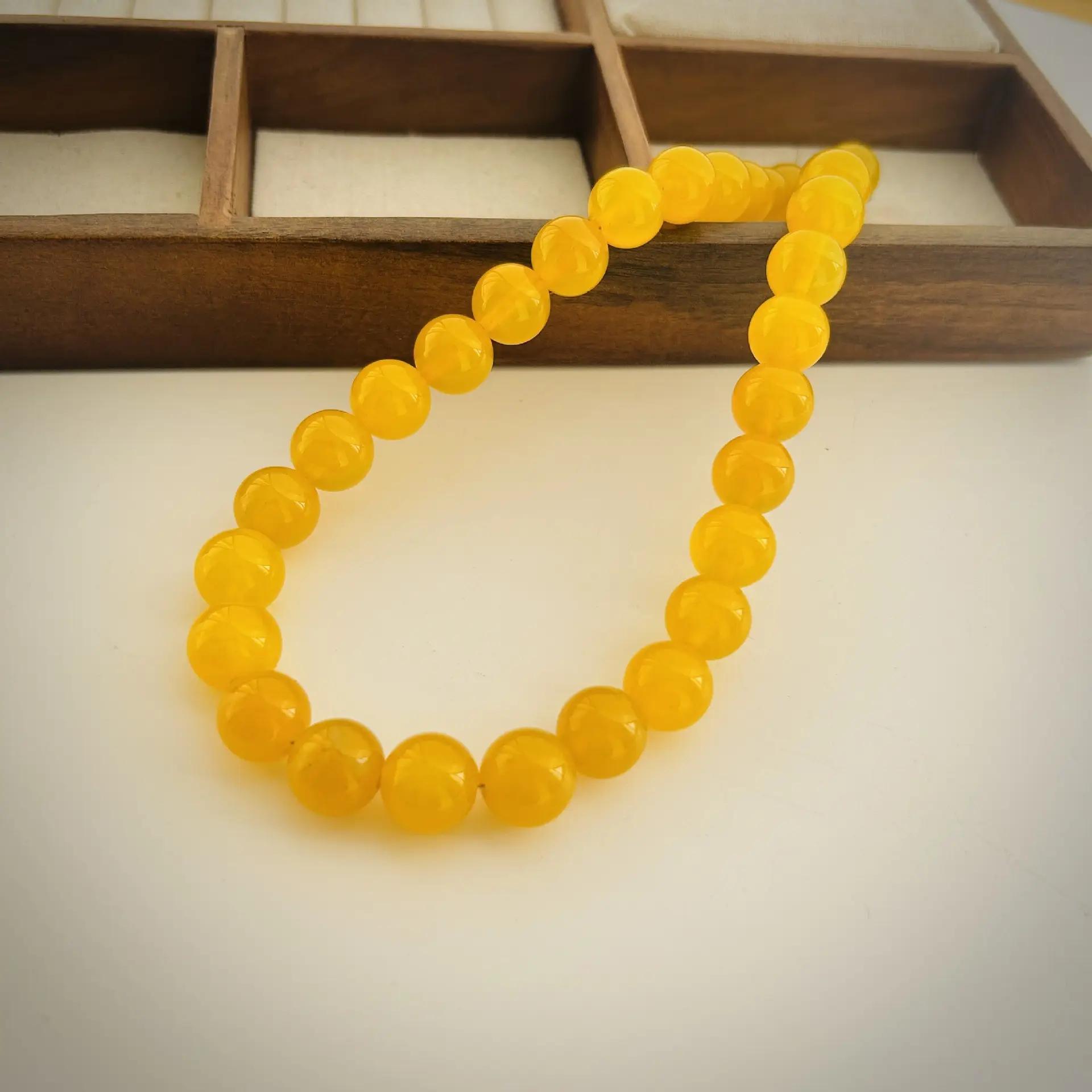 Natural Yellow Agate Rosary Necklace for Women - Image 6