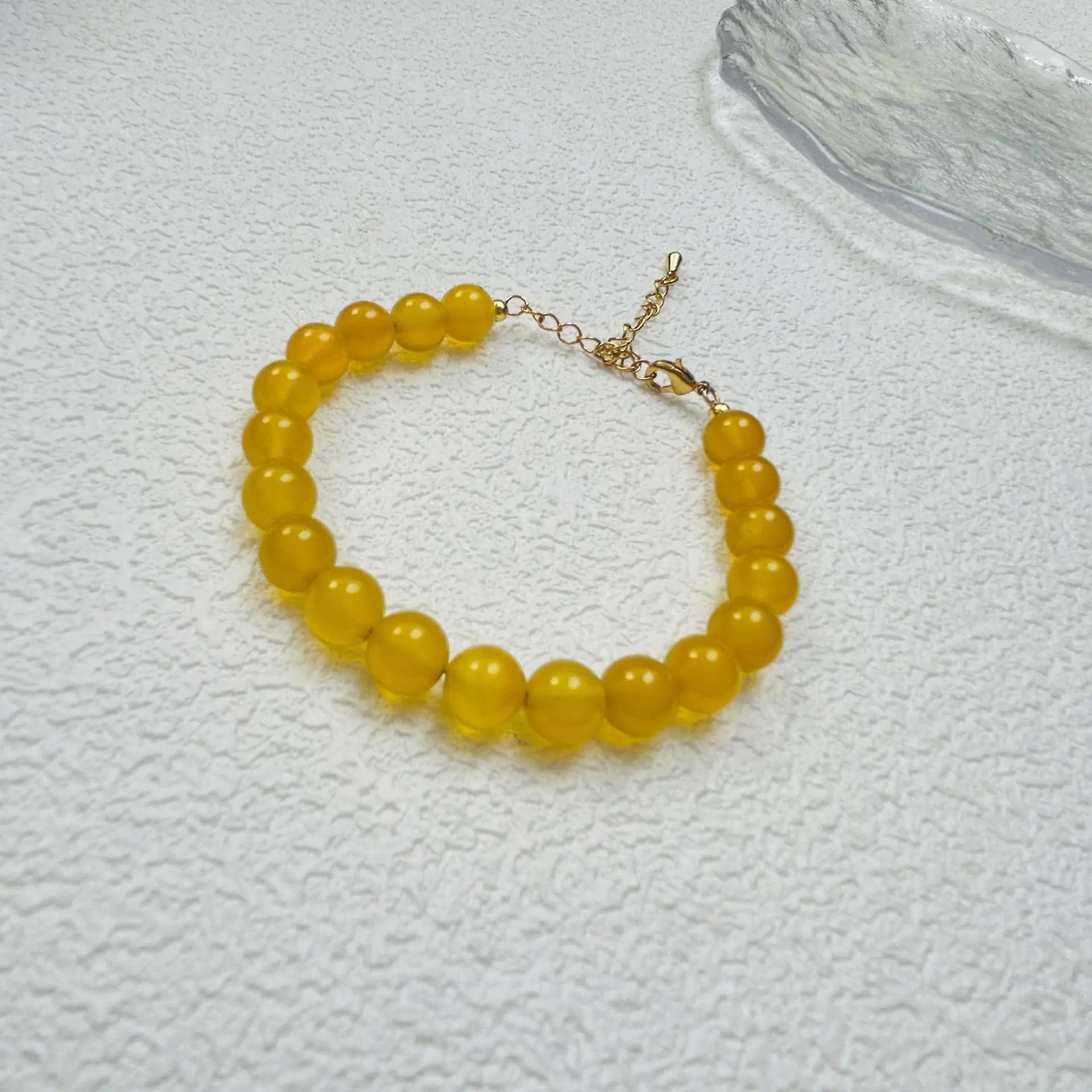 Natural Yellow Agate Rosary Necklace for Women - Image 2