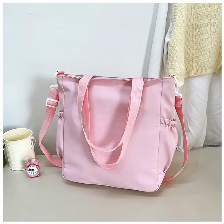 Women's Black Canvas Shoulder Bag with Star Design — feature 36
