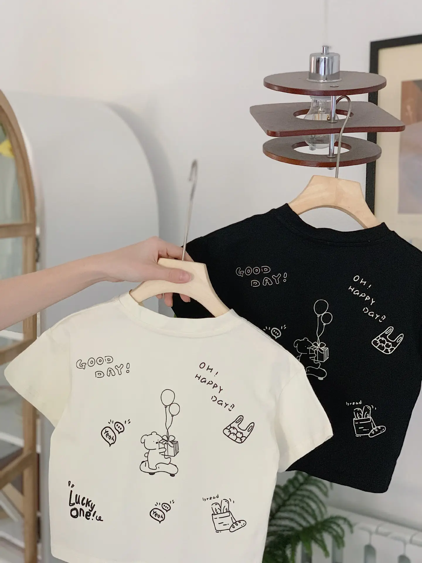 Kids Cartoon Korean T-Shirt Short Sleeve Loose Fit — feature 1