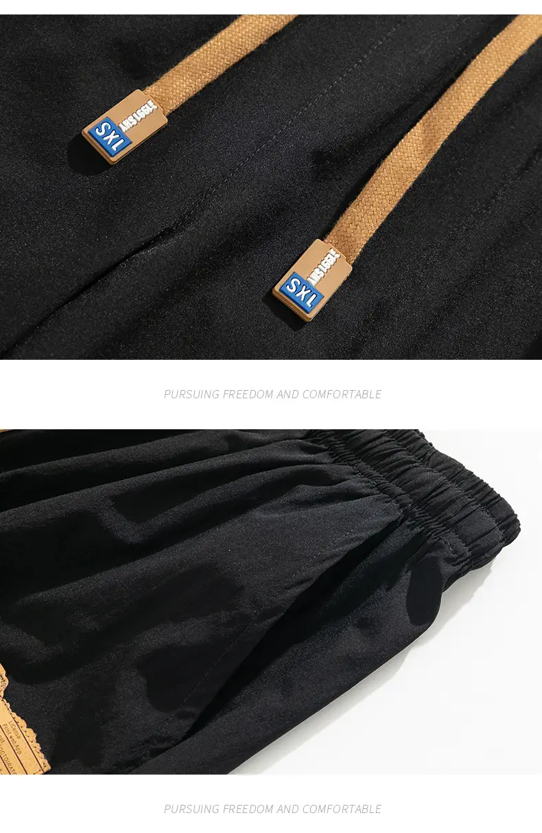 Men's Black Drape Pants with Wide Leg and Loose Fit — feature 24