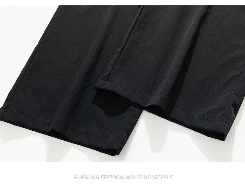 Men's Black Drape Pants with Wide Leg and Loose Fit — feature 25