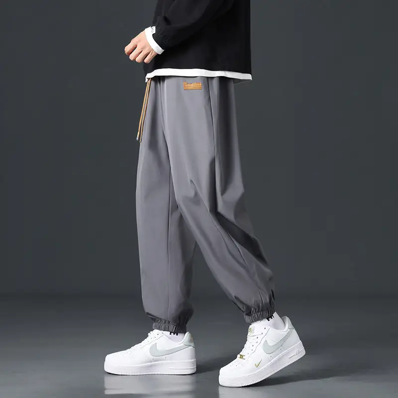 Men's Black Drape Pants with Wide Leg and Loose Fit - Image 4