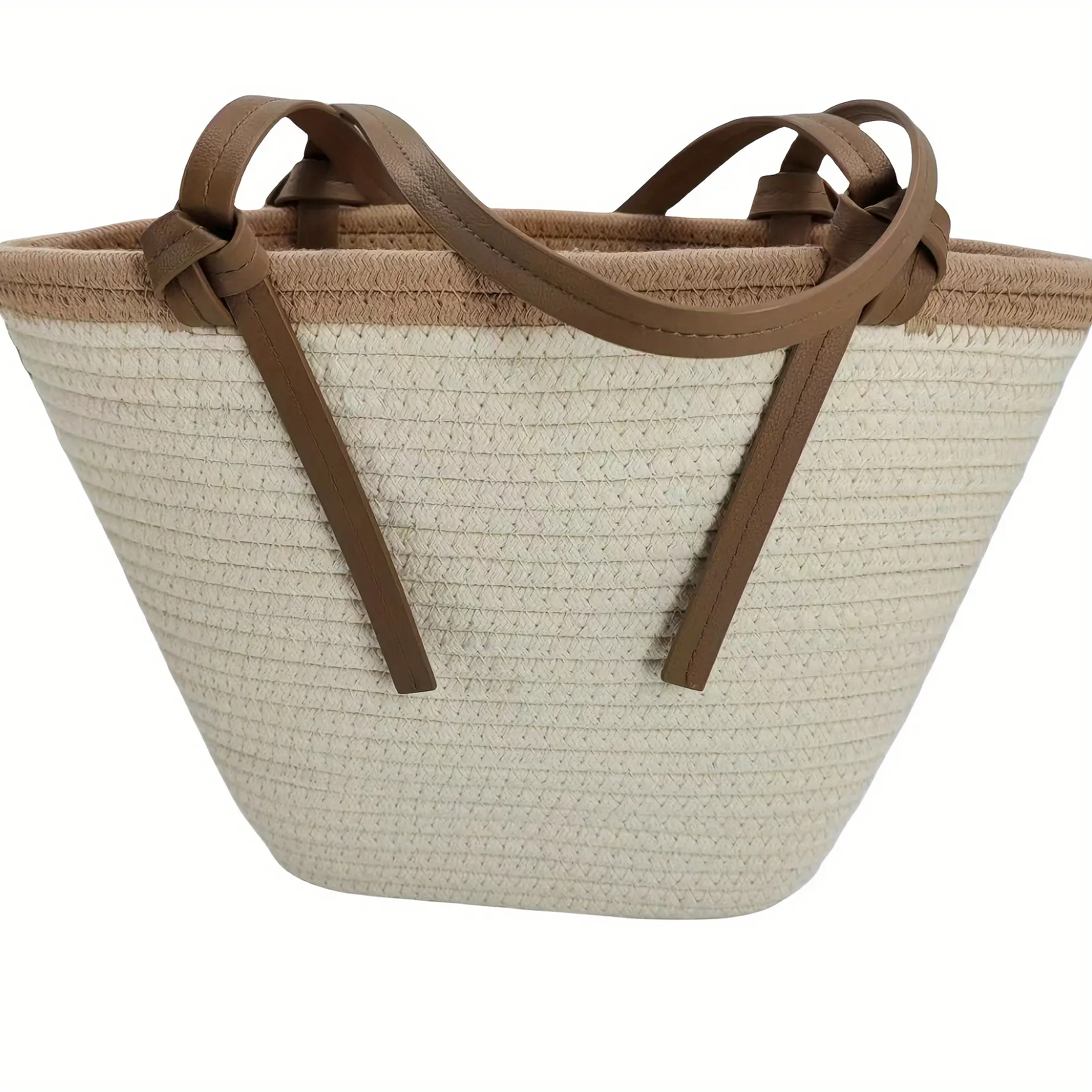 Women Straw Woven Beach Tote Bag Large Capacity - Image 7