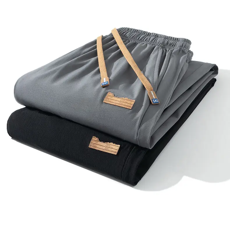 Men's Grey Jogger Pants Wide Leg Loose Fit Spring Autumn — feature 19