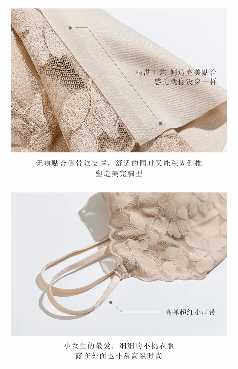 White Lace Trimmed Back Tube Bra for Women — feature 22