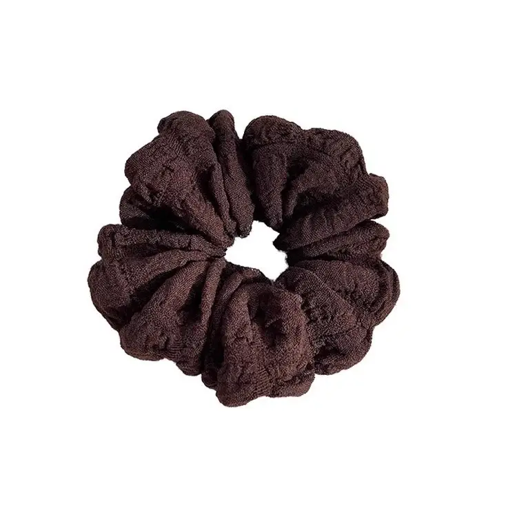 Vintage Brown Leather Hair Ring for Women - Image 8