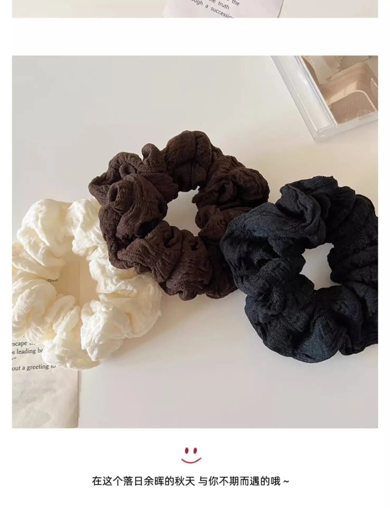 Vintage Brown Leather Hair Ring for Women — feature 7