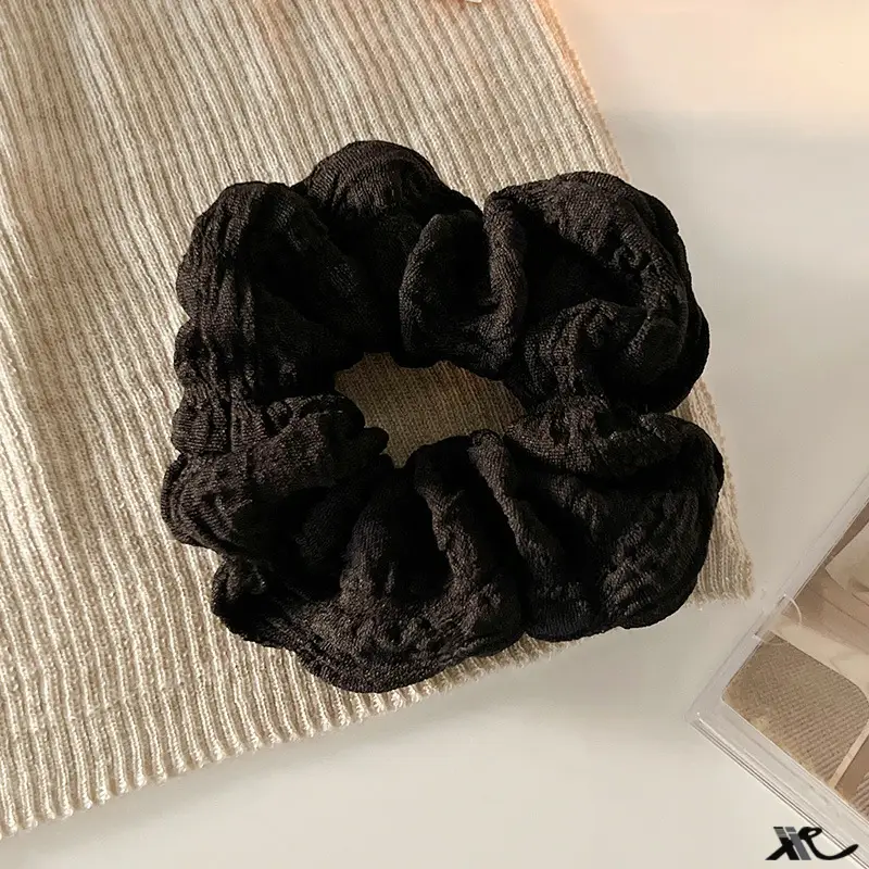 Vintage Brown Leather Hair Ring for Women