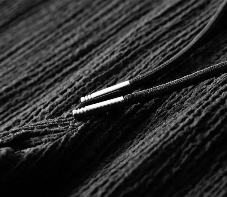 Men Black Striped Polo Trousers Set Summer Casual — feature 13