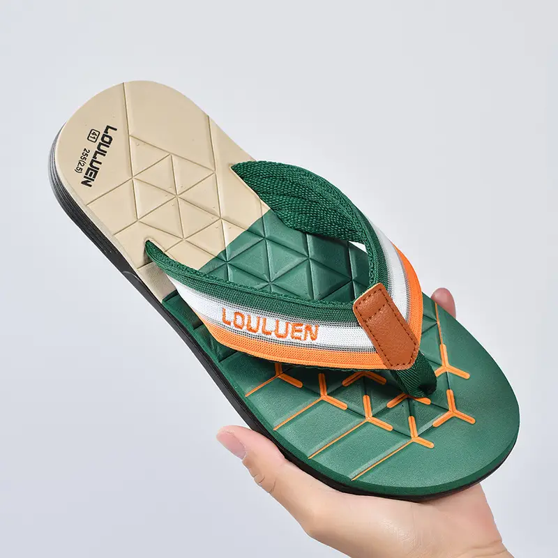 2025 Men's Black EVA Flip Flops with Blue Design - Image 6