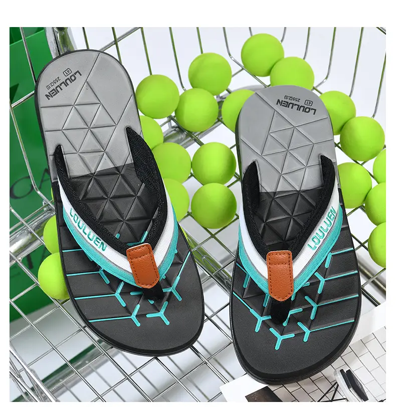 2025 Men's Black EVA Flip Flops with Blue Design โ feature 15