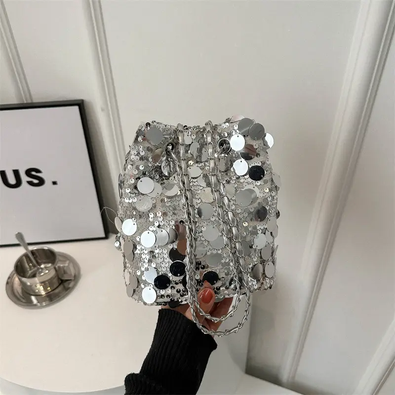 Korean Style Sequin Shoulder Bag Large Capacity - Image 4