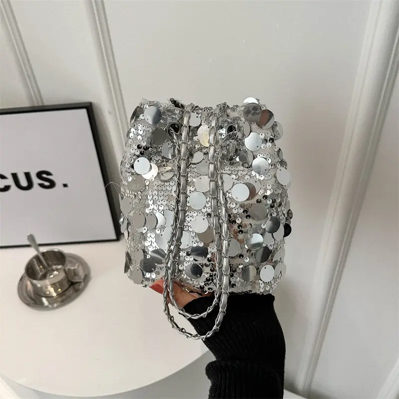 Korean Style Sequin Shoulder Bag Large Capacity - Image 5