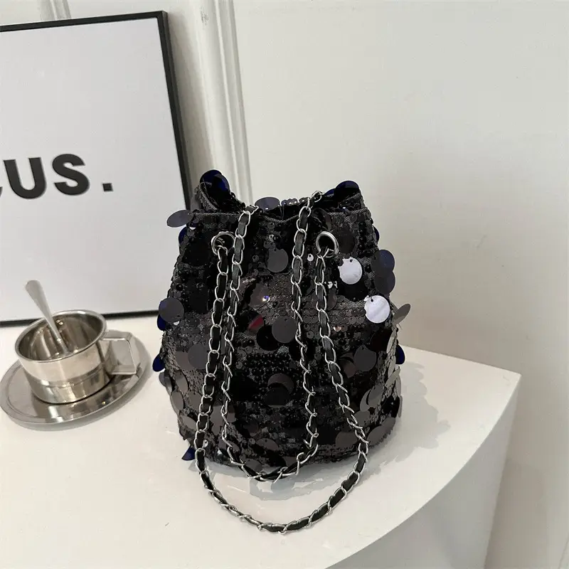 Korean Style Sequin Shoulder Bag Large Capacity - Image 6