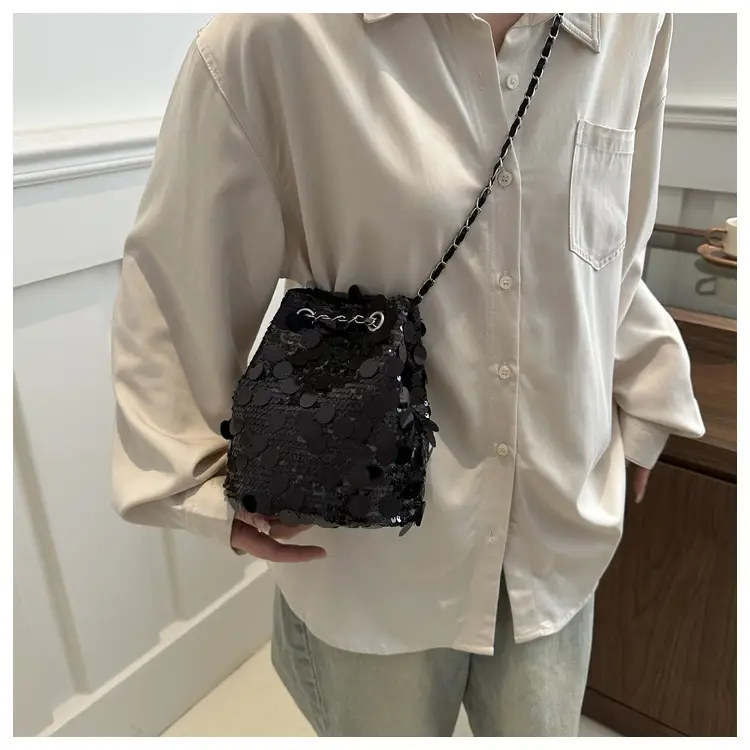 Korean Style Sequin Shoulder Bag Large Capacity — feature 11