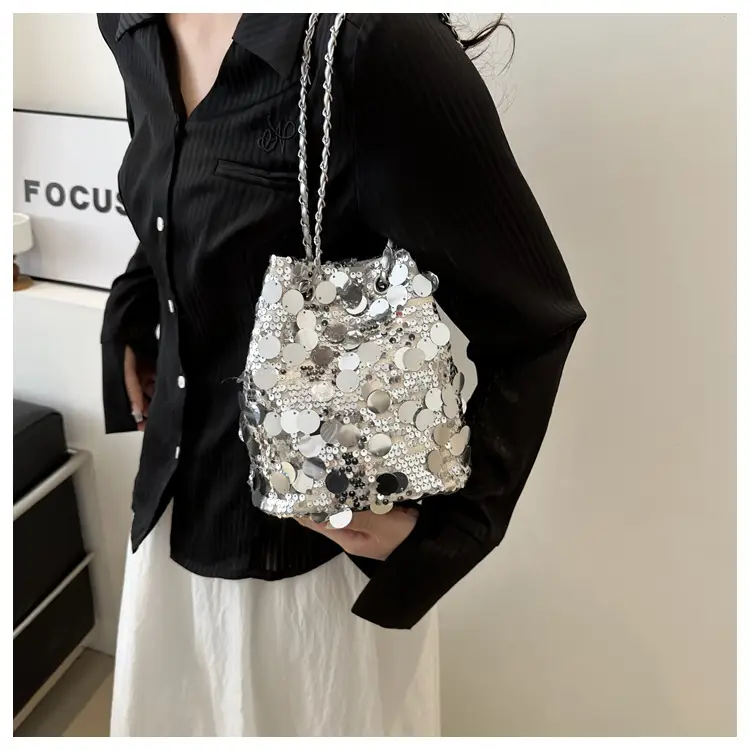Korean Style Sequin Shoulder Bag Large Capacity — feature 14
