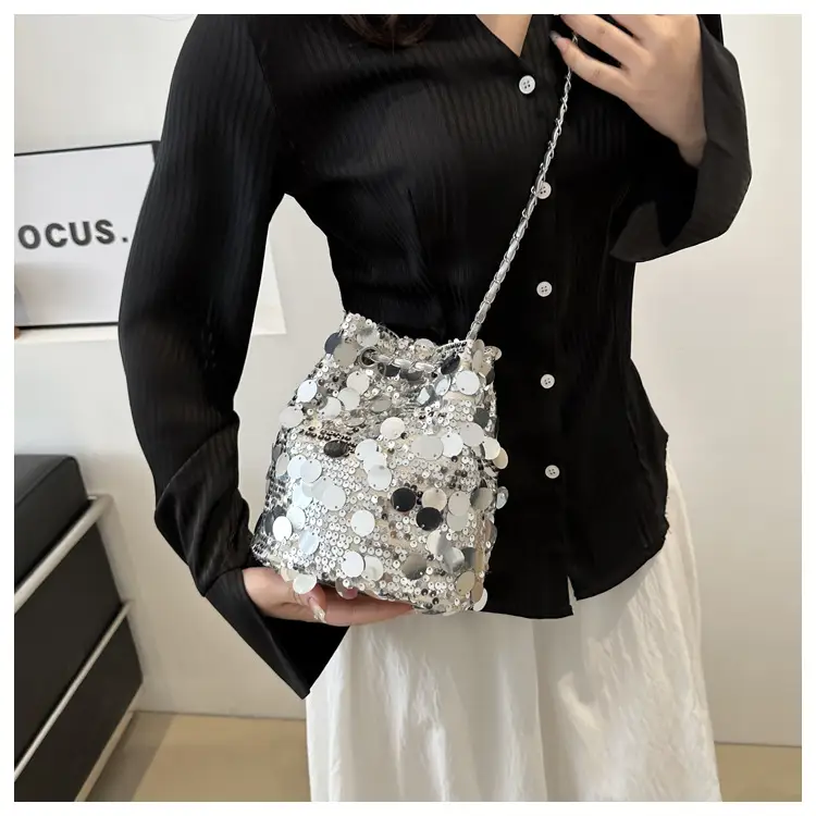 Korean Style Sequin Shoulder Bag Large Capacity — feature 15