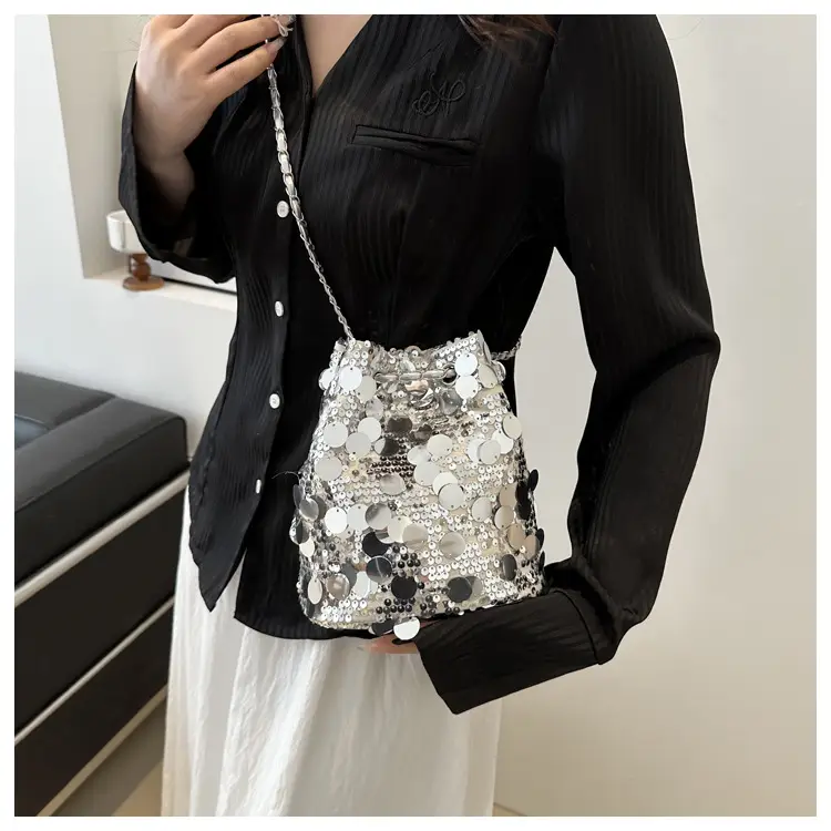 Korean Style Sequin Shoulder Bag Large Capacity — feature 16