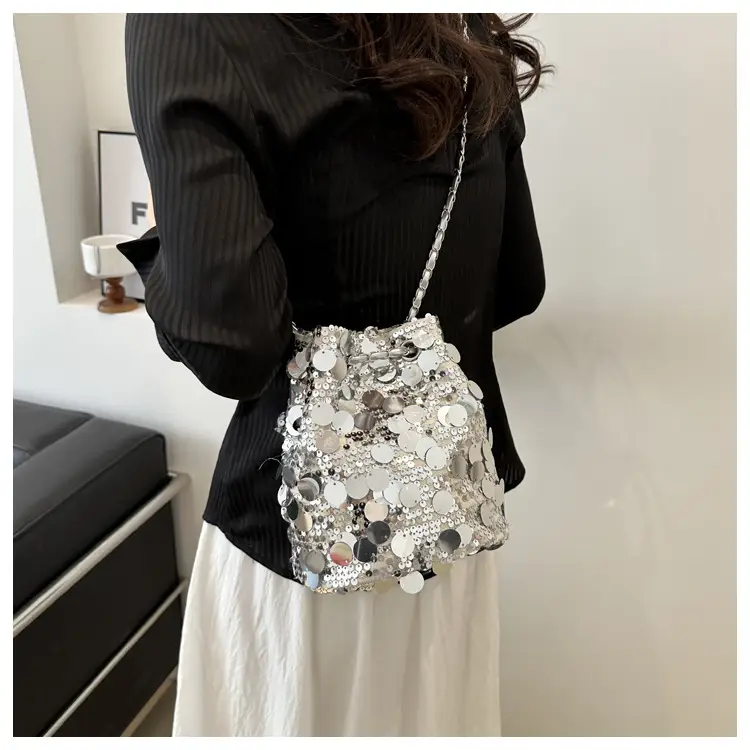 Korean Style Sequin Shoulder Bag Large Capacity — feature 17