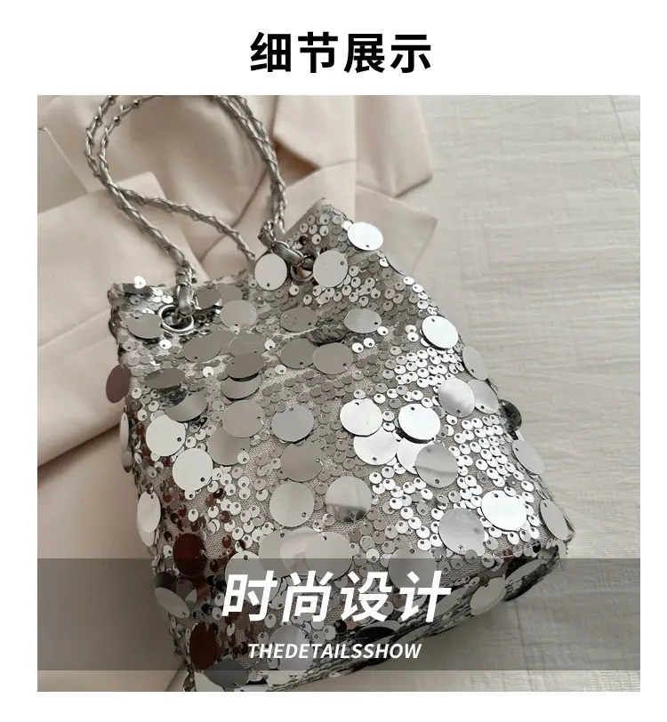 Korean Style Sequin Shoulder Bag Large Capacity — feature 2