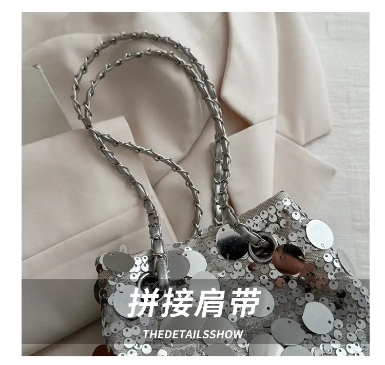 Korean Style Sequin Shoulder Bag Large Capacity — feature 3
