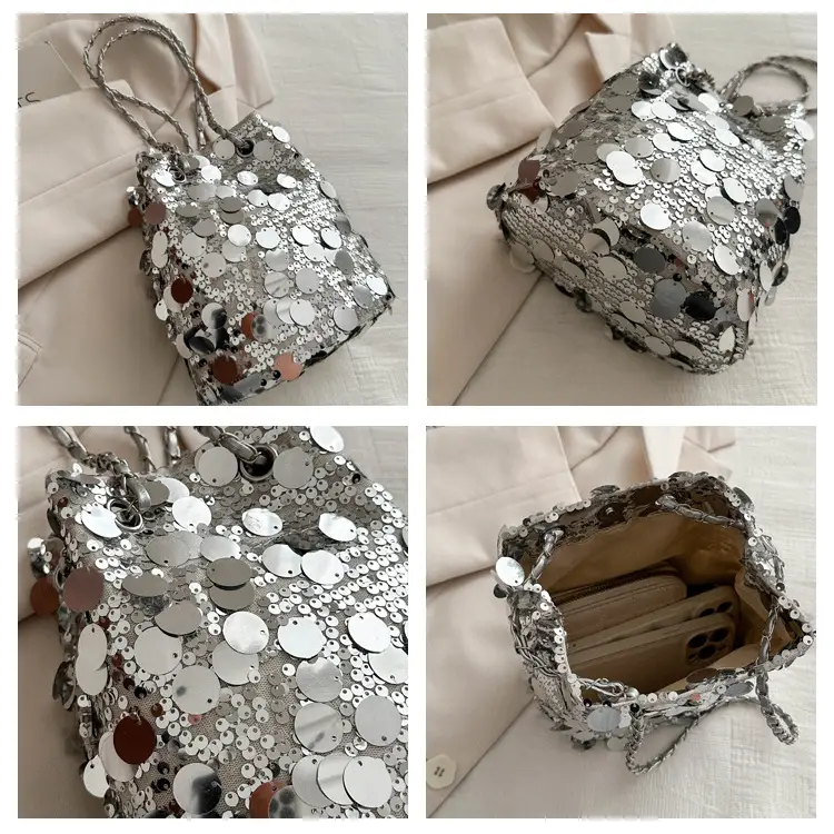 Korean Style Sequin Shoulder Bag Large Capacity — feature 7