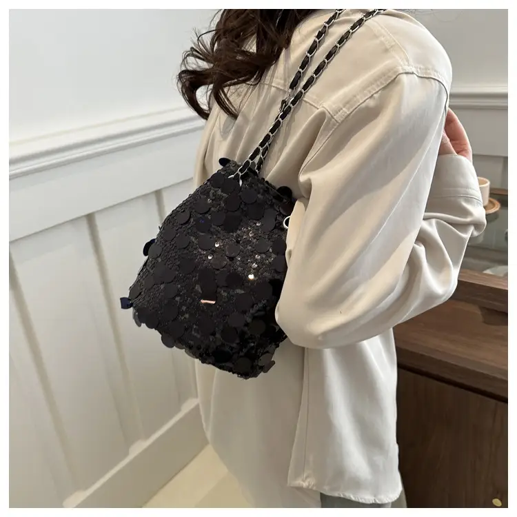 Korean Style Sequin Shoulder Bag Large Capacity — feature 8
