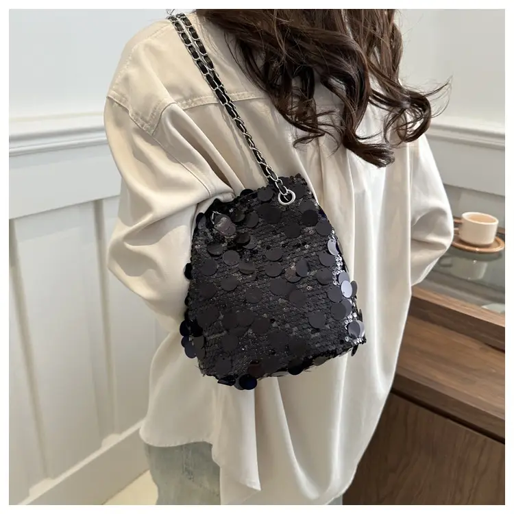 Korean Style Sequin Shoulder Bag Large Capacity — feature 9