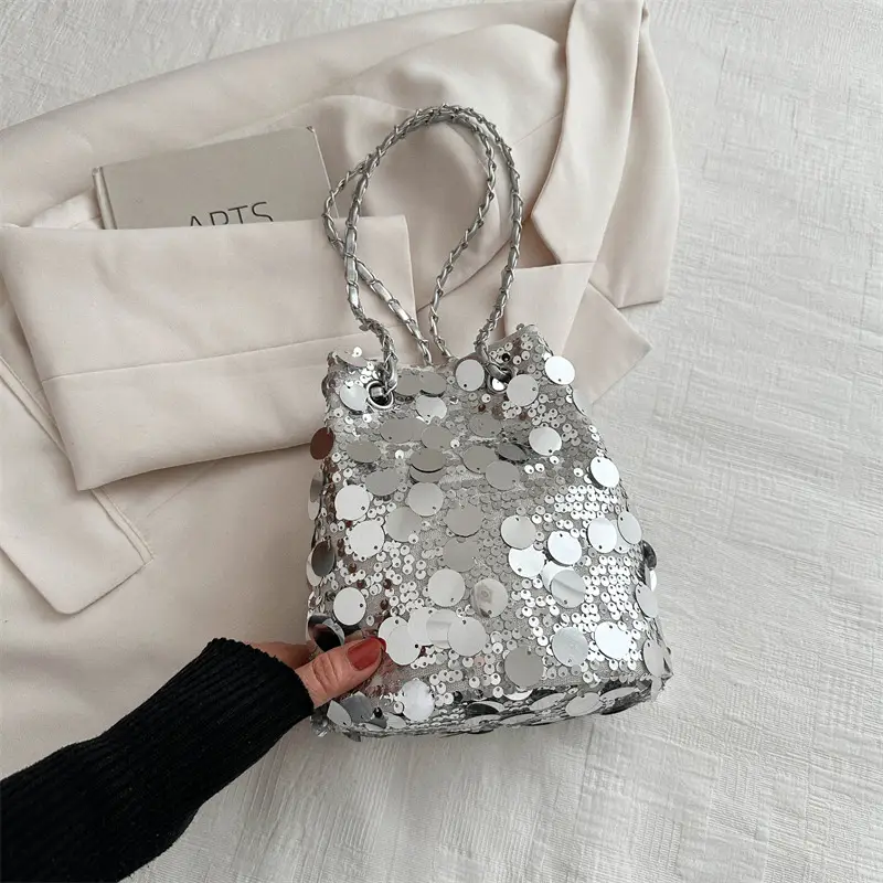 Korean Style Sequin Shoulder Bag Large Capacity - Image 2