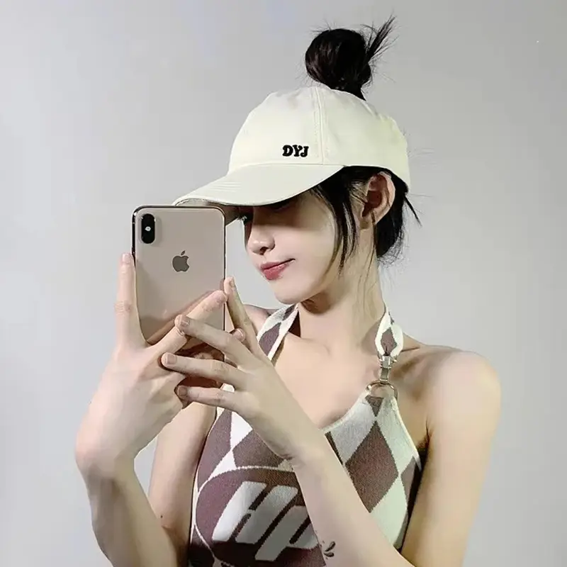 Women's White Baseball Cap with Adjustable Strap - Image 10