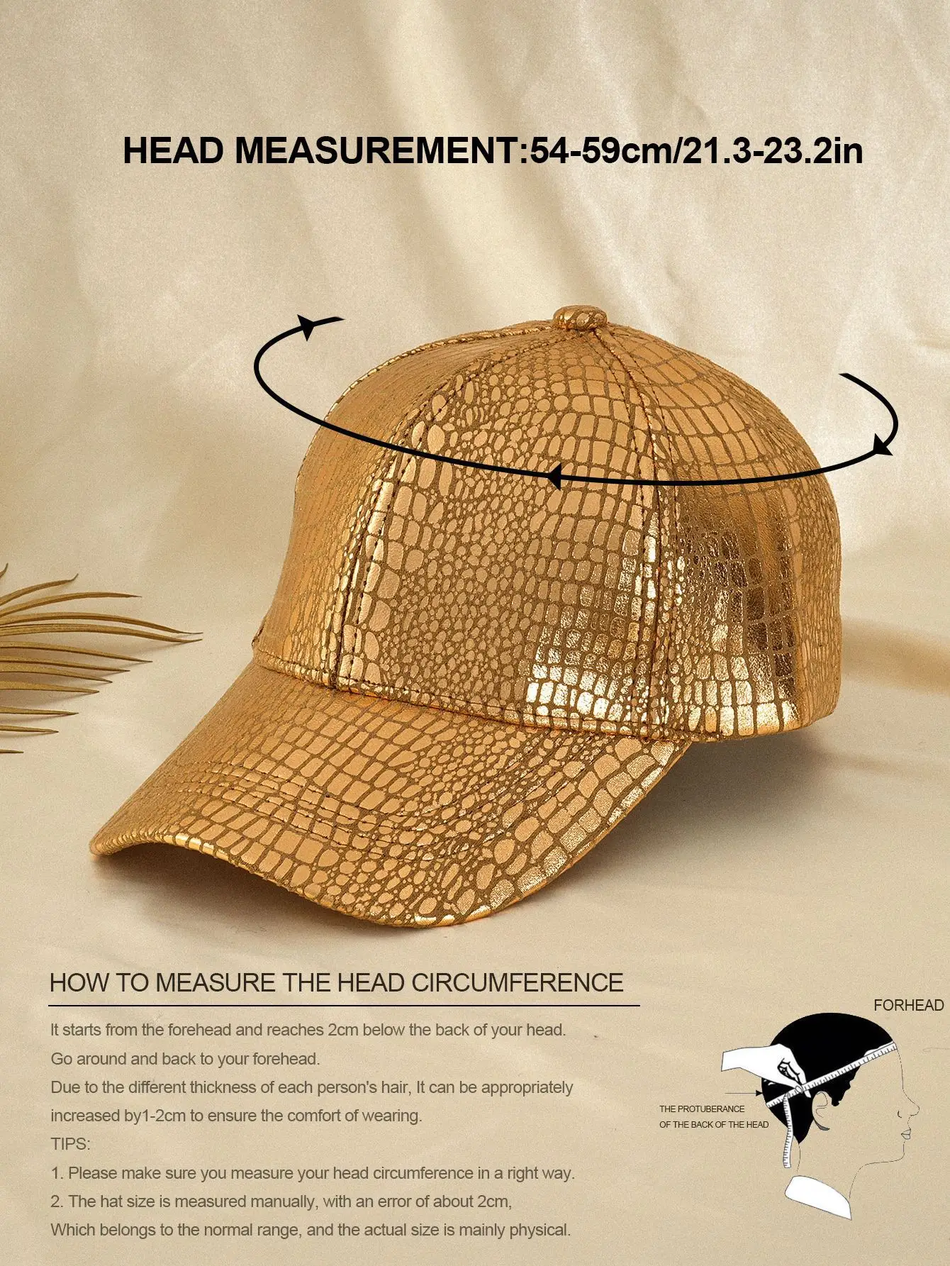 Men's Gold Mesh Cap with Eaves — feature 6
