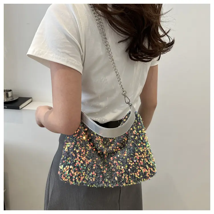 Korean Style Sequin Chain Shoulder Bag for Women — feature 15