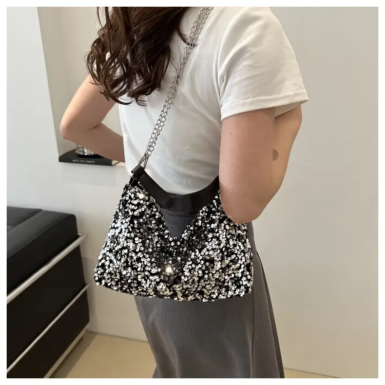 Korean Style Sequin Chain Shoulder Bag for Women — feature 18