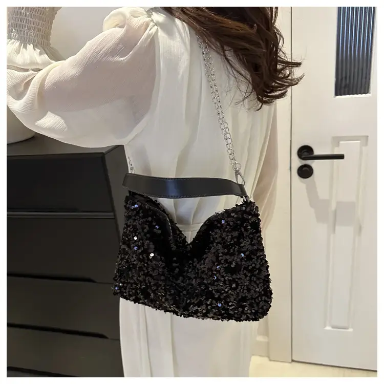 Korean Style Sequin Chain Shoulder Bag for Women — feature 21