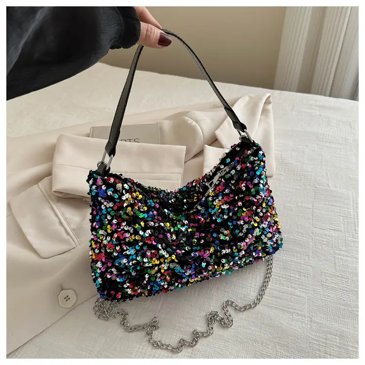 Korean Style Sequin Chain Shoulder Bag for Women — feature 23