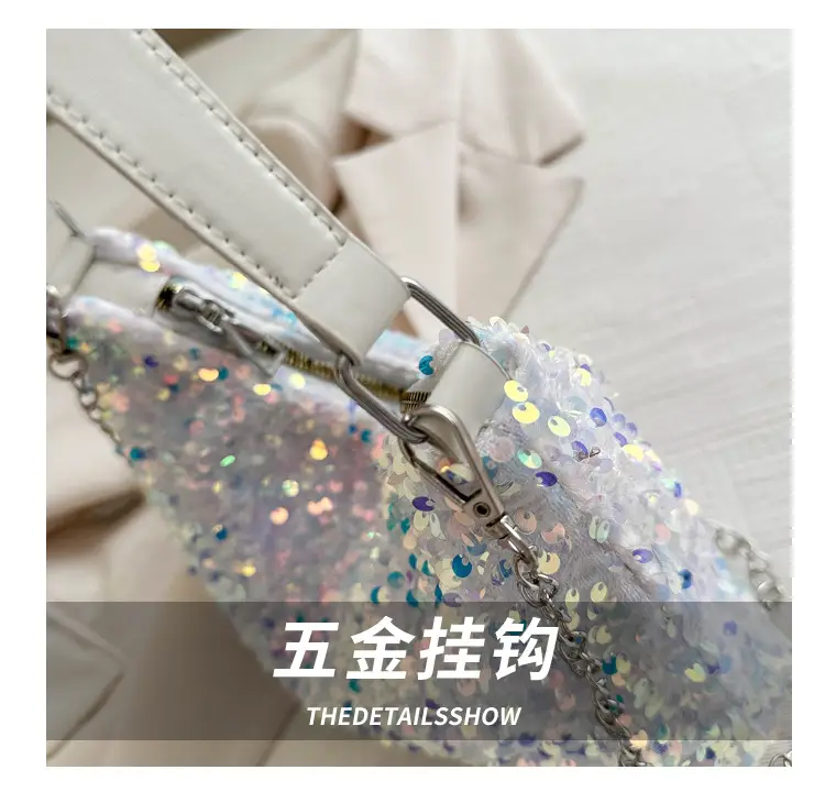 Korean Style Sequin Chain Shoulder Bag for Women — feature 4