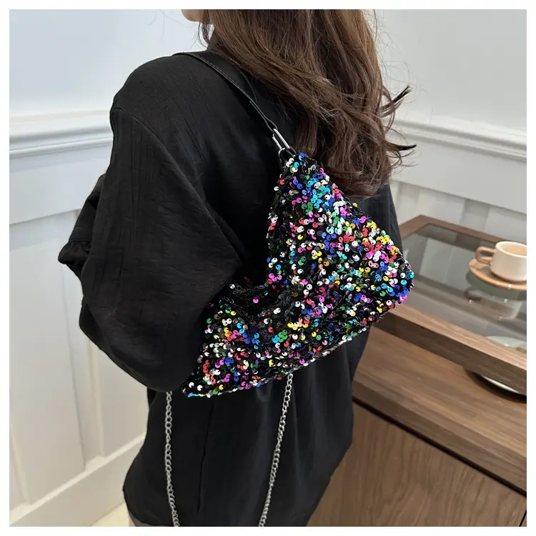 Korean Style Sequin Chain Shoulder Bag for Women — feature 7