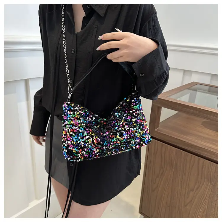 Korean Style Sequin Chain Shoulder Bag for Women — feature 8