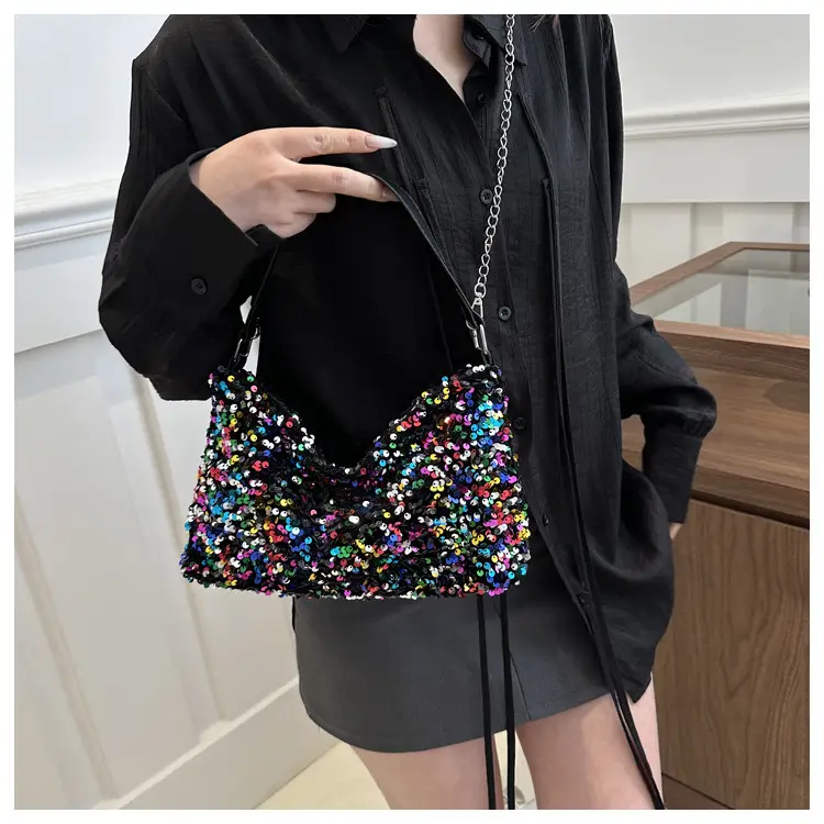 Korean Style Sequin Chain Shoulder Bag for Women — feature 9