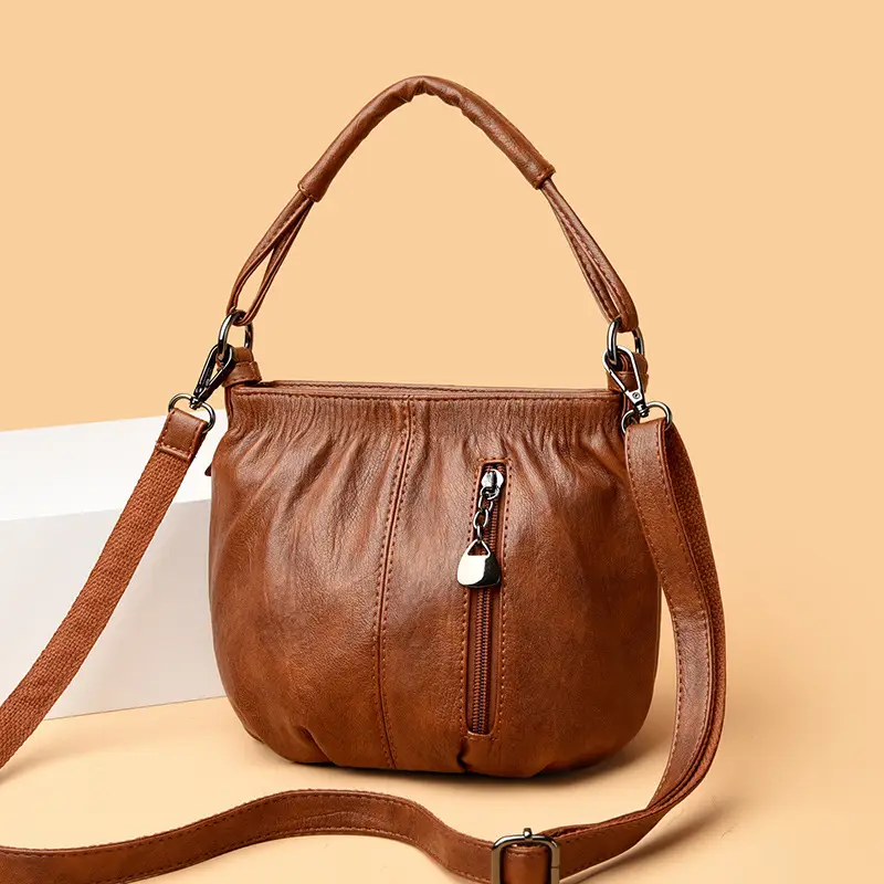Women's Brown Leather Shoulder Bag 2026 - Image 7