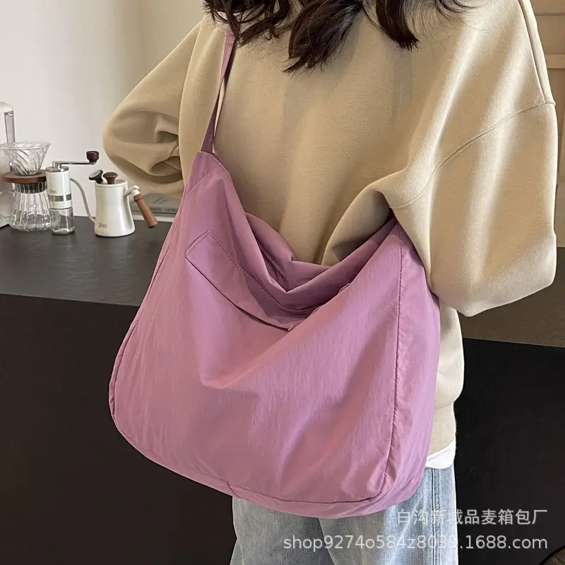 Purple Canvas Shoulder Bag for College Women 2026 - Image 7
