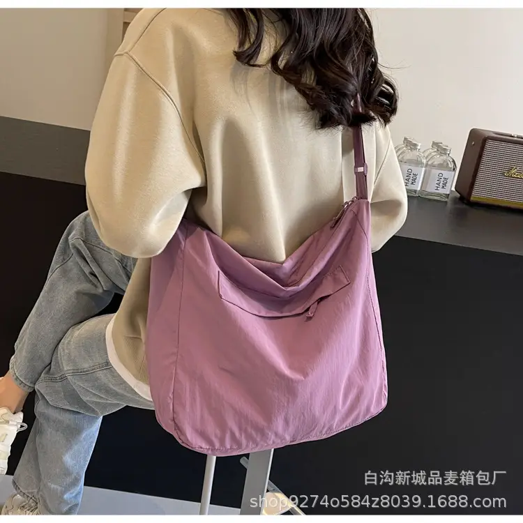 Purple Canvas Shoulder Bag for College Women 2026 — feature 15
