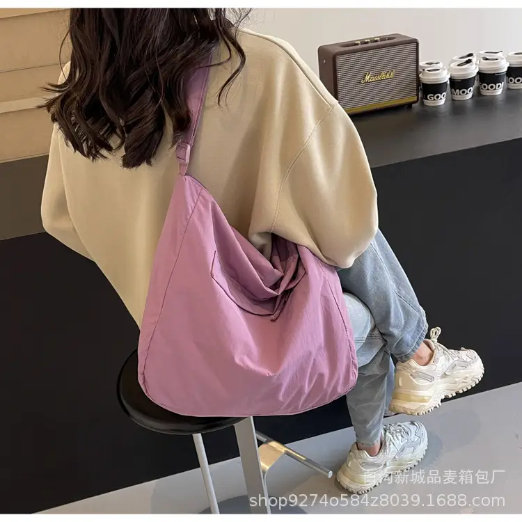 Purple Canvas Shoulder Bag for College Women 2026 — feature 16