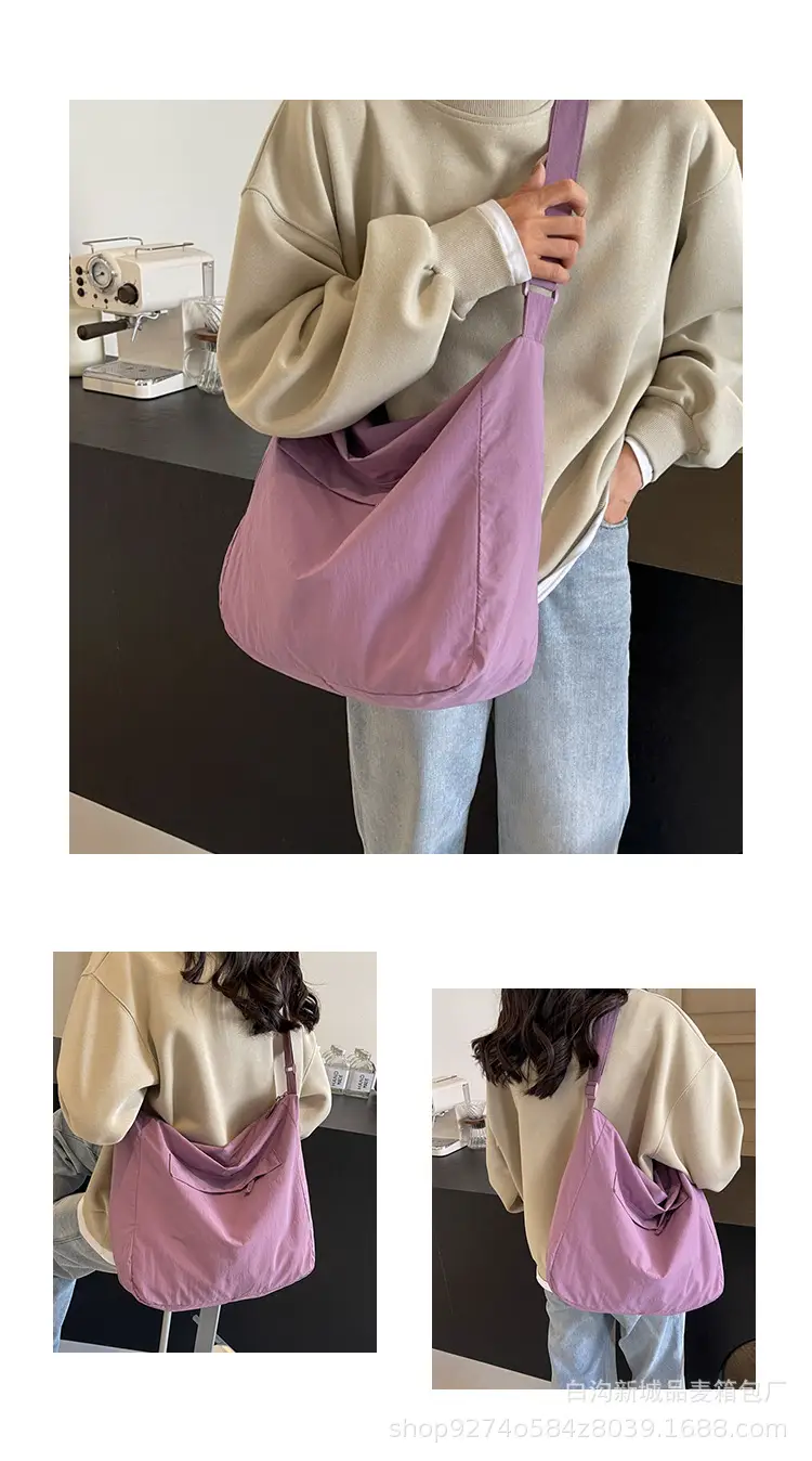 Purple Canvas Shoulder Bag for College Women 2026 — feature 9