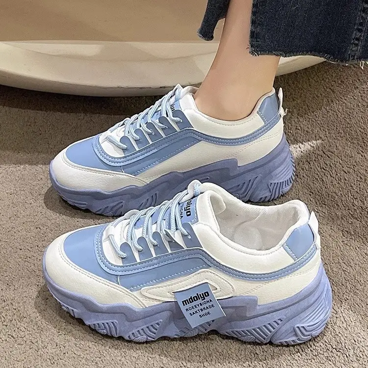 Women Pink White Thick Casual Shoes 2025 - Image 4