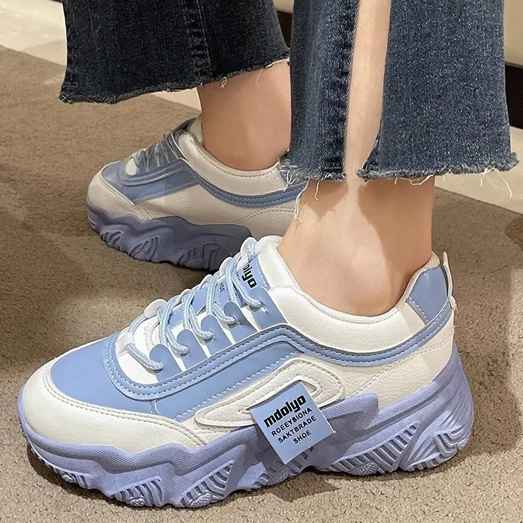 Women Pink White Thick Casual Shoes 2025 - Image 6