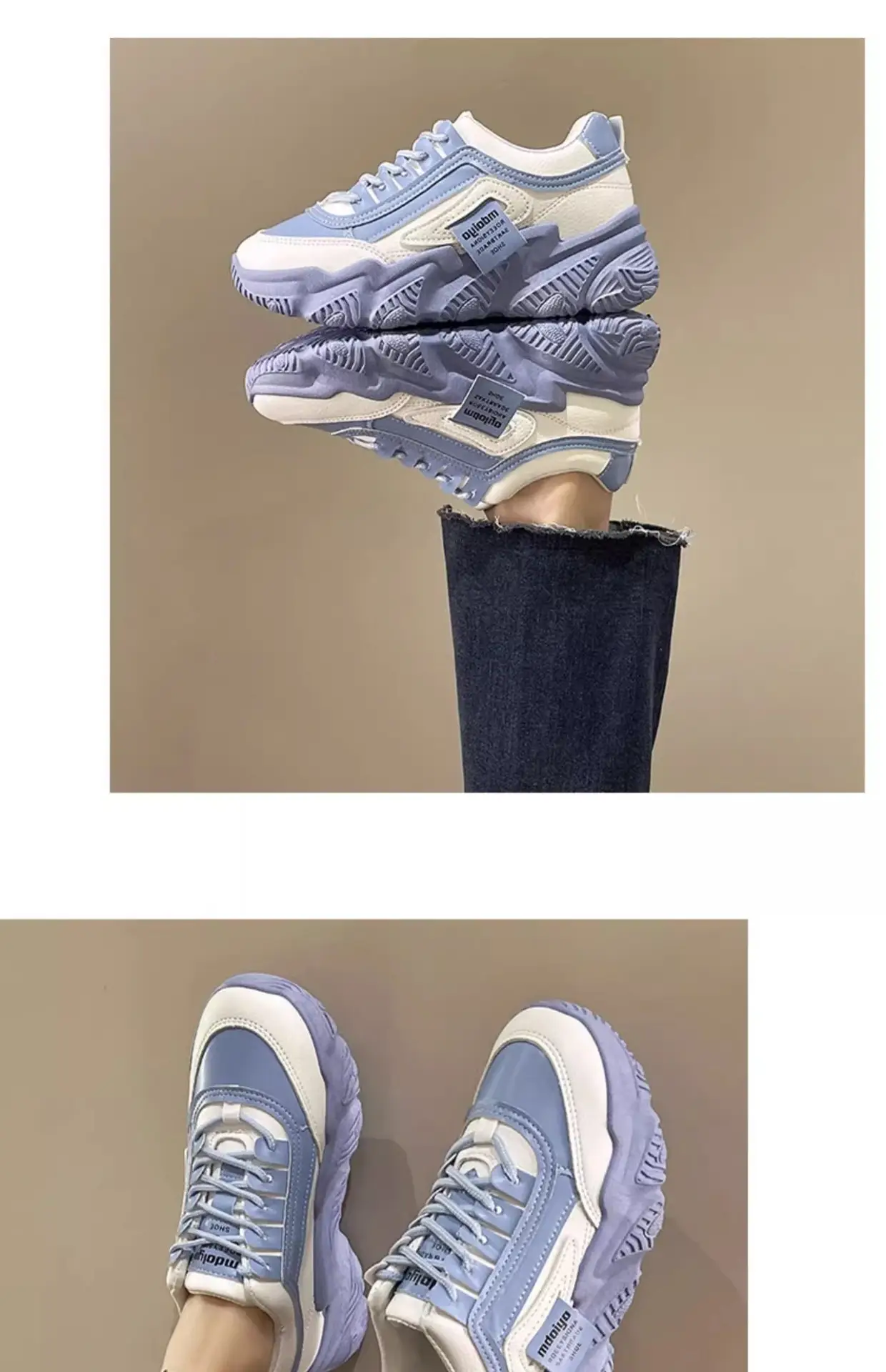Women Pink White Thick Casual Shoes 2025 — feature 12